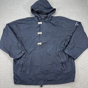 Vintage Nautica Jacket Mens L Blue Fireman Clasp Nautical Yacht Club Sailing 90s
